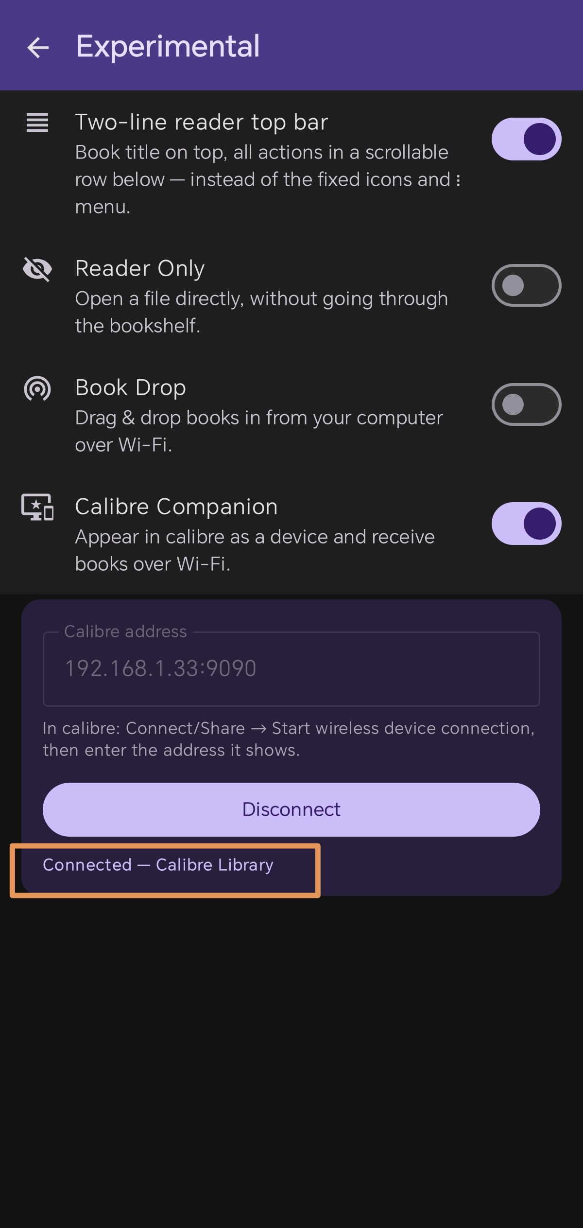 Step 7: View connected status success